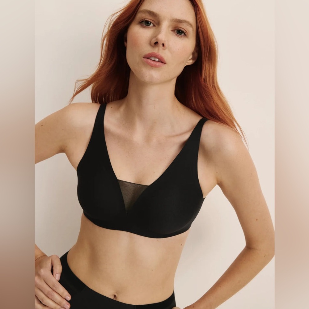Knix Revolution Black Mesh Detail Bra - XXL+